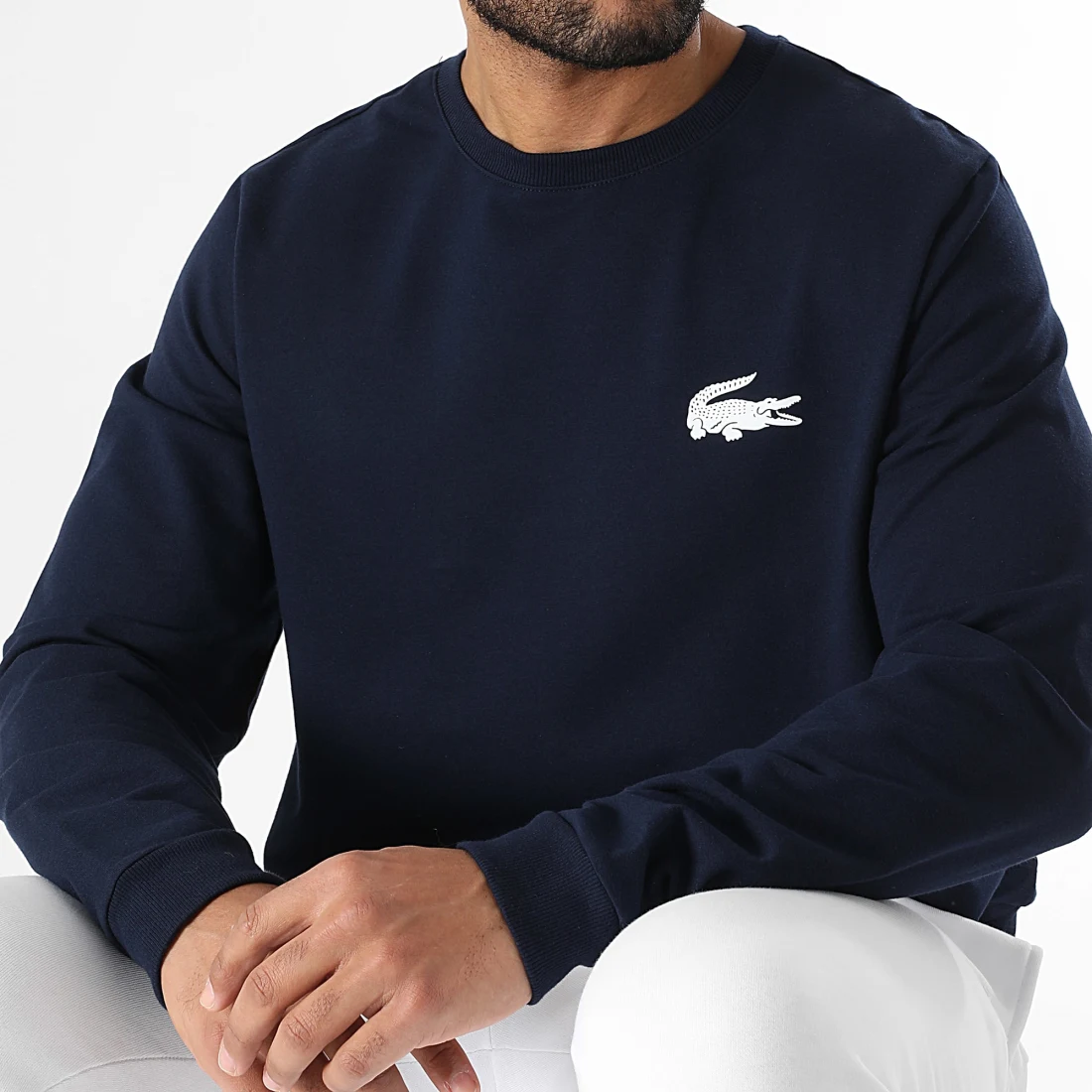 Sweat Crewneck Logo Crocodile Bleu Marine – Image 2