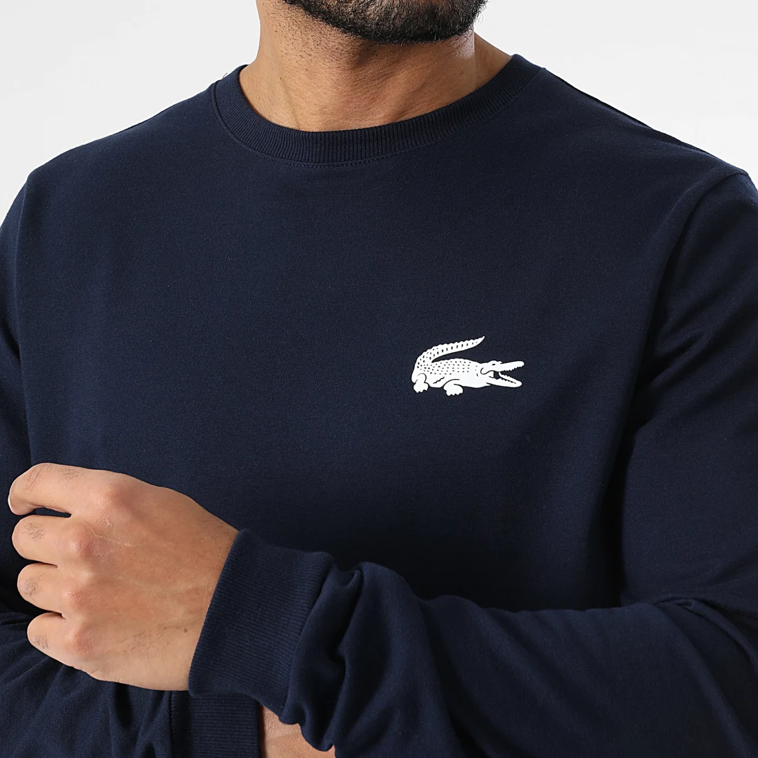 Sweat Crewneck Logo Crocodile Bleu Marine – Image 3